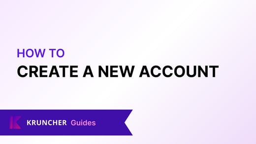 How to Create a New Account