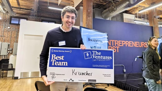 Kruncher wins Best Team Award by The Ventures