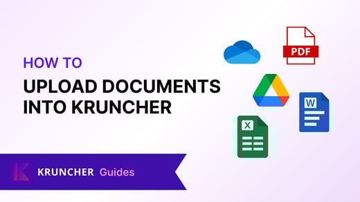 Uploading Documents into Kruncher
