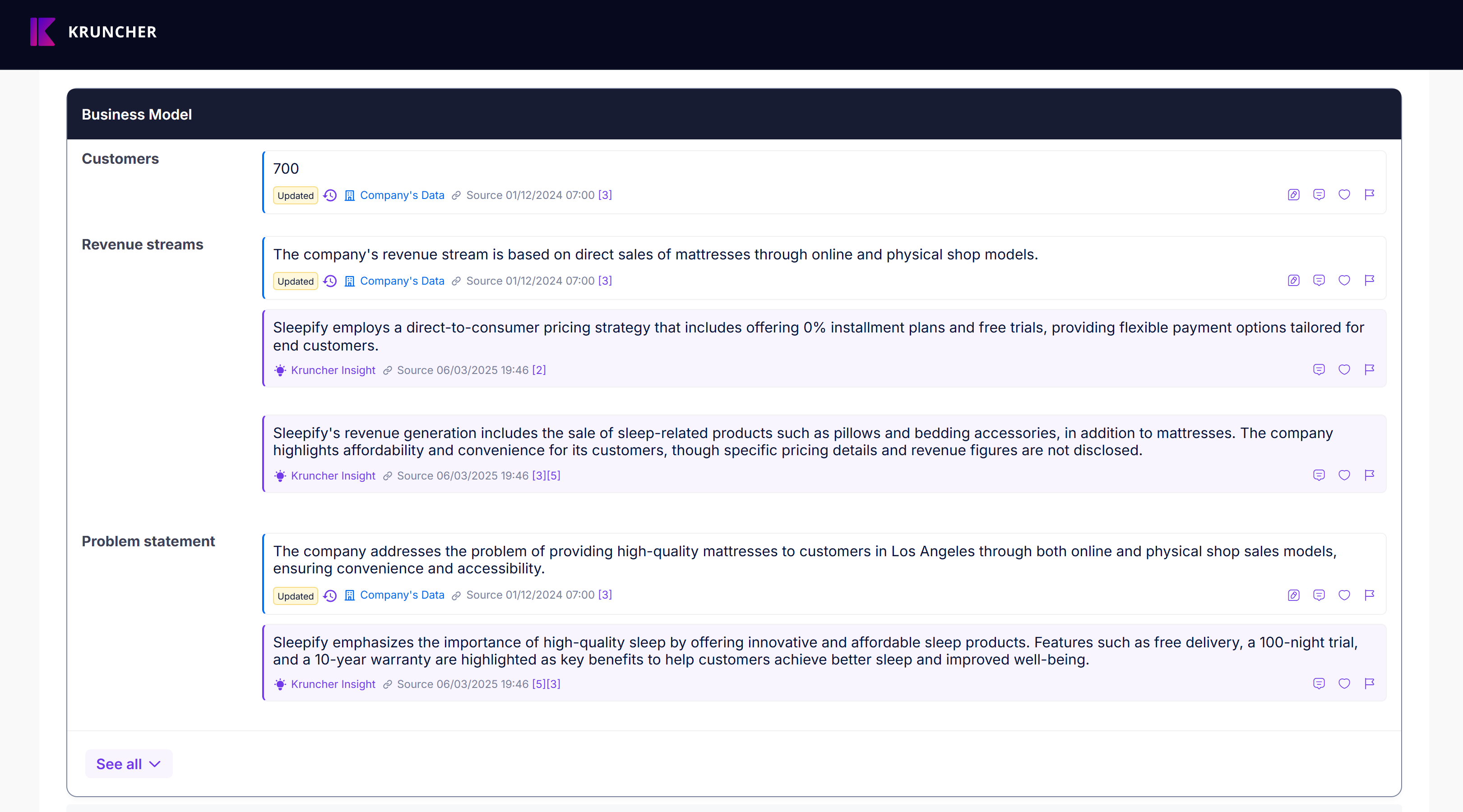 kruncher insights example